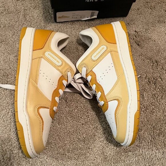 NWT Coach C201 Sneakers in Chalk/Hay - Picture 6 of 8
